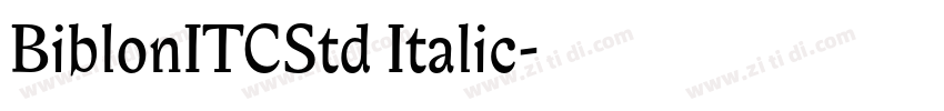 BiblonITCStd Italic字体转换